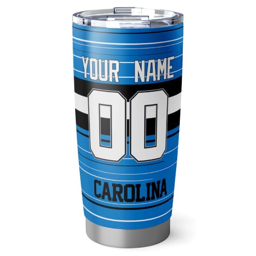 Image of Carolina Tumbler 20oz Travel Mug Gifts Custom Name Number