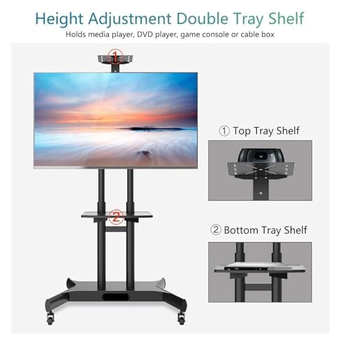 Soporte móvil para TV ajustable con ruedas miniatura 3