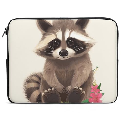 Housse pour ordinateur portable anti-rayures : protection fine 10 à 17 pouces raton laveur