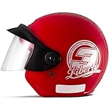 CAPACETE ABERTO PRO TORK LIBERTY 3 SOLID VERMELHO TAM. 56