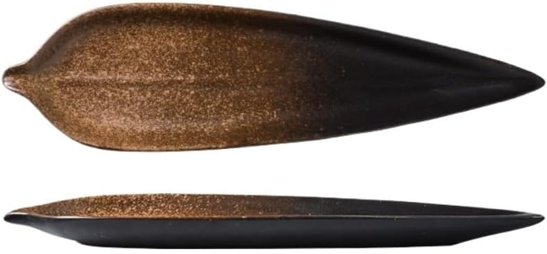 Dessert Plates Ceramic Long Plate Chinese Snack Plate Retro Fruit Plate Living Room Biscuit Plate Dessert Plate(A)