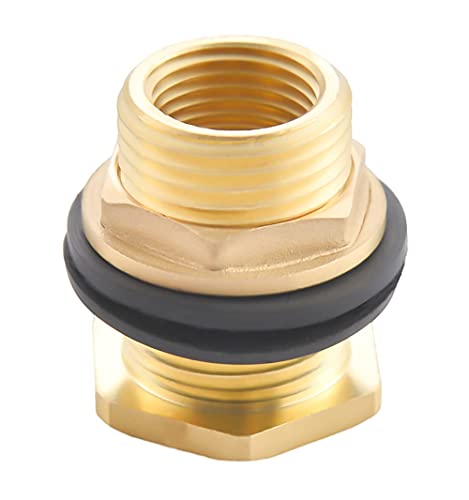 Carvedexquisitely 2 Pack 1/2 Inch Female Npt And 3/4 Inch Male Ght (Garden Hose Threaded) Solid Brass Water Tank Connector thumb #4