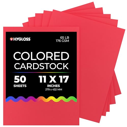 Papier cartonné rouge Hygloss anti-décoloration et sans acide 50 feuilles