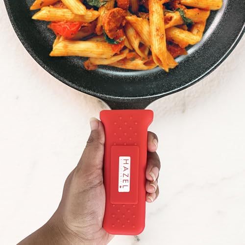 Image of HAZEL Silicone Hot Handle Holder | Heat Resistant Handle Sleeve | Non-Slip Grip for Cookware | Iron Handle Covers | Kitchen Pot Holder for Cast Iron Pans