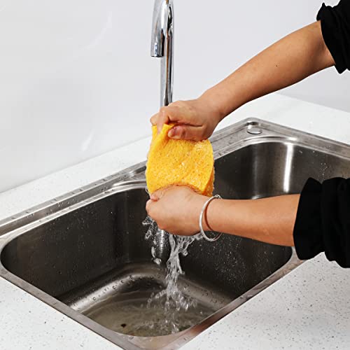 Natural Kitchen Sponges,2" Thick Extra Heavy Duty Scrub Sponges,Household Cleaning Sponge For Dishes (15X10X5Cm, 1 Pcs) #TOP3