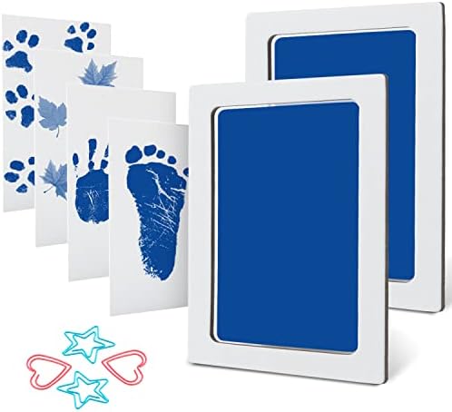 Scotamalone Baby Handprint and Footprint Ink Kits Pet Paw Print Ink Kits 4 Pack Medium Size Black