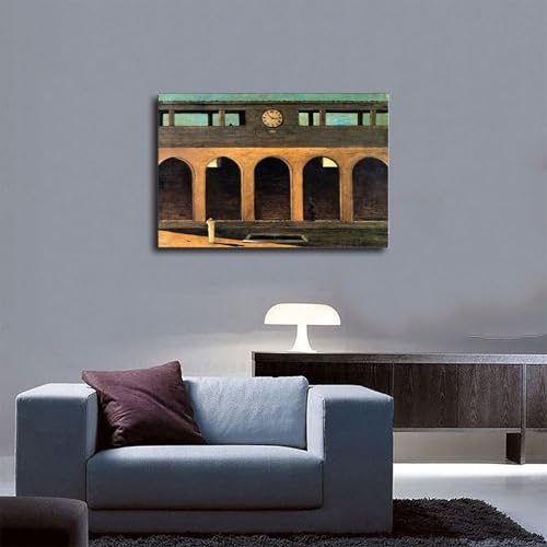 Impression sur toile De Chirico grand format 61x91cm cadre inclus