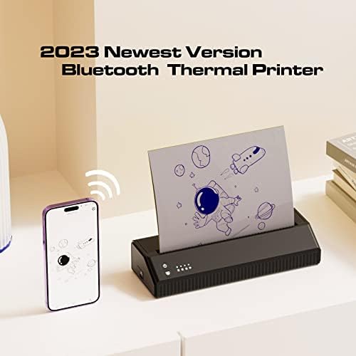 STIGMA Bluetooth Tattoo Transfer Stencil Machine Black Mini Tattoo Printer 2500mAh Copier Drawing Thermal Stencil Maker with 10Pcs Transfer Paper for Tattooing