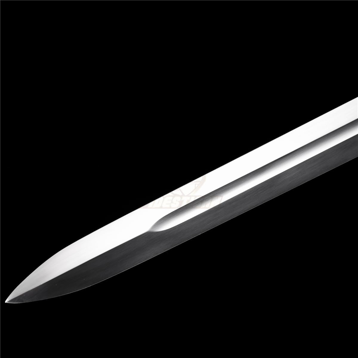 45inch Handmade Medieval Claymore Real Long Sword Swords Full Tang Black Blade | Self Assembly Detachable | Modern DIY Style | Spring Steel 65Mn Bend 60° | with Scabbard