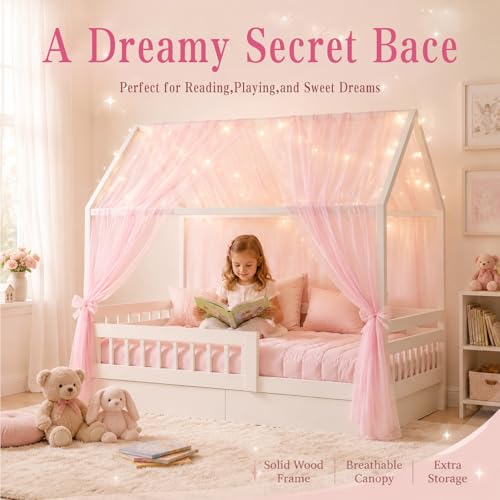 Baldaquines infantiles rosa para decorar el cuarto de juegos o un rincón de lectura infantil 6