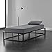 Produktbild [en.casa] Metallbett 90x200cm Schwarz auf Stahlrahmen mit Lattenrost Bettgestell Design Jugendbett Gästebett Schlafzimmer