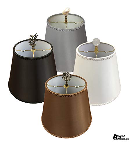 Royal Designs, Inc. Designer Empire Hardback Shade with Elegant Trim, HB-645-14WH-2, White, 8 x 14 x 11, 2 Pack by Royal Designs, Inc. - Used condition - Image 5