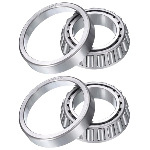sourcing map 2pcs LM501349/LM501310 Tapered Roller Bearing Cone and Cup, 1.625" Bore x 2.891" OD x 0.77" Thick, Chrome Steel, ABEC-3