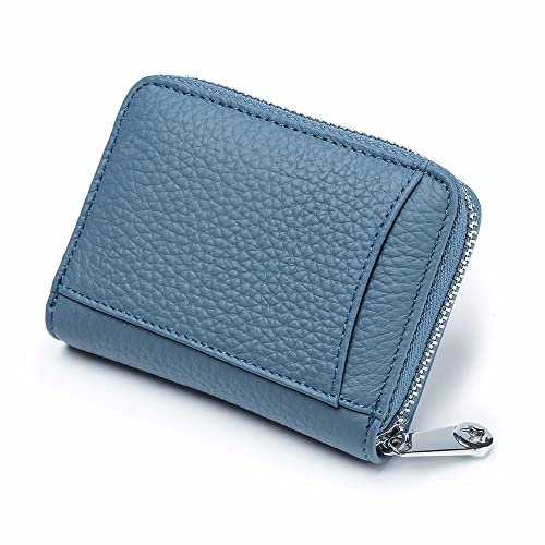Wallet Women, Leather, Card Holder, RFID Blocking, Coin Holder, Compact Zip Wallet