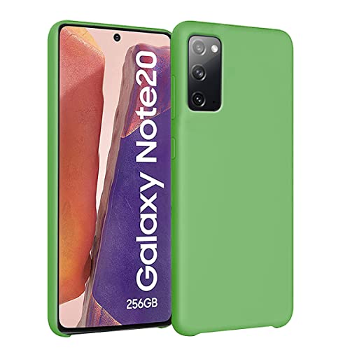 Image of LIRAMARK Liquid Silicone Soft Back Cover Case for Samsung Galaxy Note 20 (Mint Green)