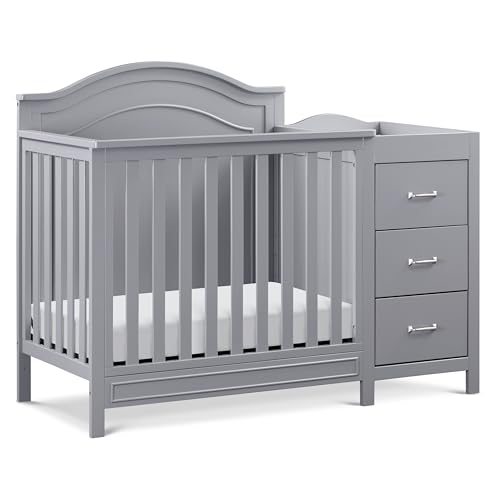 DaVinci Charlie 4-in-1 Convertible Mini Crib & Changer in Grey