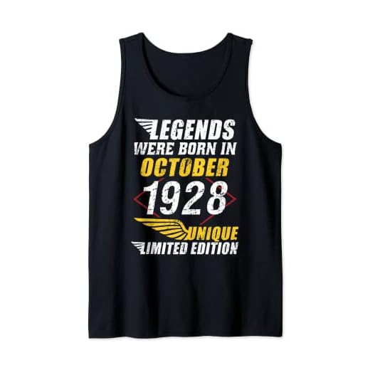 Cumpleaños Octubre 1928 Edición Limitada Regalo Used Vintage Camiseta sin Mangas