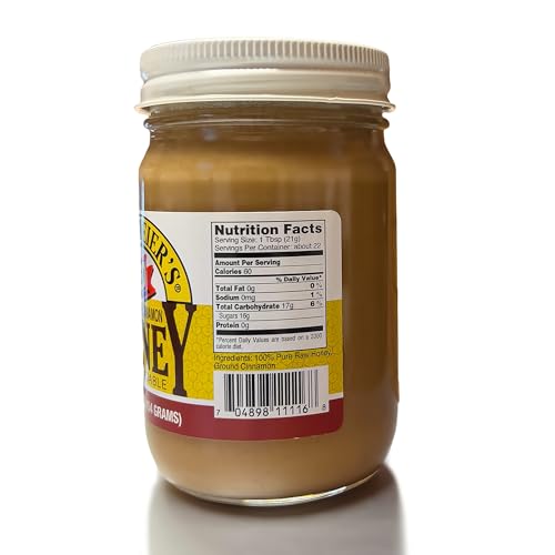 Miel cremosa cruda 100% pura con canela 16 oz miniatura 2