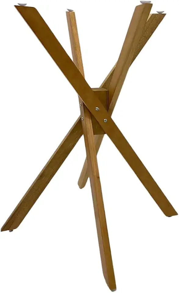 Pé Base Mesa Jantar Akemi 75cm Madeira Maciça Para Tampo MDF ou Vidro (Para Vidro)