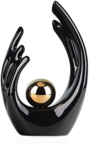 WUBIANJIE Ceramic Abstract Statues and Sculptures, Modern Home Decor, Modern Art Ceramic Statues for Living Room, Dining Table, Coffee Table, Shelf, Entrance, Home Tabletop Sculpture Home Decor