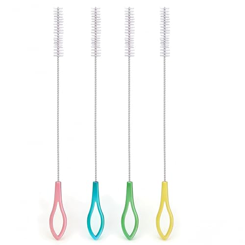 4 Stainless Steel Straw Cleaning Brushes 19 cm for Coffee Makers Test Tubes and Tight Hoses