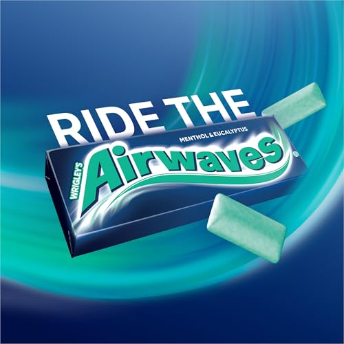 Airwaves Chewing Gum Extreme, 30 Packs of 10 Pieces, Sugar Free Chewing Gum Bulk Pack with Menthol Freshness (300 Pieces)