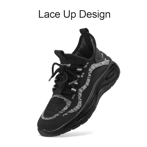 runside boys girls sneakers lace up kids tennis shoes for walkingrunning lightweight breathable gym shoes outdoor little kidbig kid