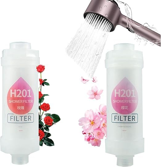 Image of Vitamin C shower filter with Aromatherapy, Filters Contaminants like Free Chlorine, shower filters to remove toxic chemicals, Easy Installation Filtered Shower Water for Skin & Hair Care