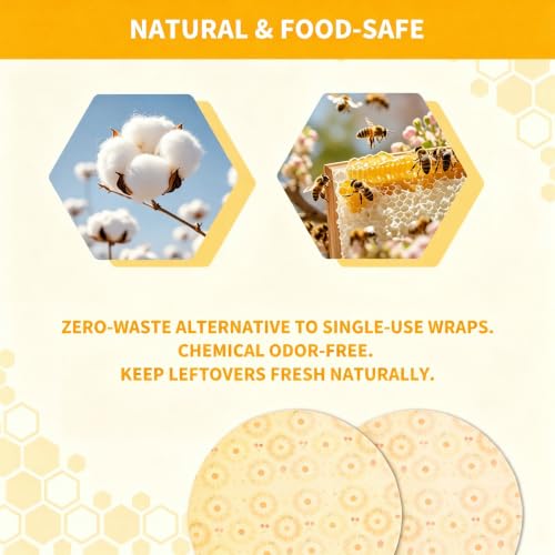 Beeswax Bowl Covers for Sourdough Proofing, 2 Pack Reusable Covers - image 4
