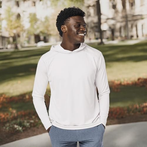 Vapor Apparel Men&rsquo;s UPF 50+ UV Sun Protection Long Sleeve Performance Hoodie for Sports and Outdoor Lifestyle, XX-Large, White