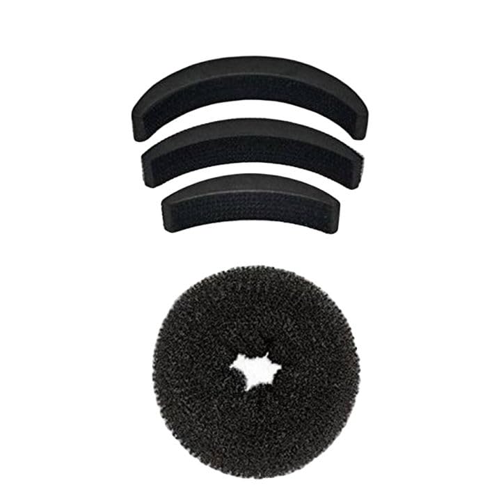 Image of Hair Donut Bun and Banana Bumpits Puff Maker-4 Pieces Accessories Combo for Women and Girls Lightweight, Reusable Hair Styling Tool for Voluminous Hairstyles