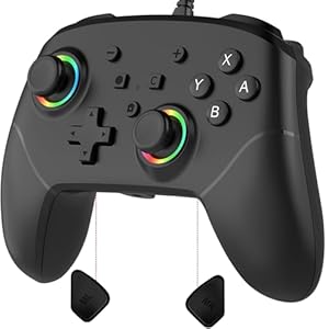 BETMI Wired Pro Controller for Switch 2, C Button, 9-Axis, Hall Effect Joysticks Gamepad, Marco/Programmable, Back Button, Dual Vibration, 3.5mm Audio Jack
