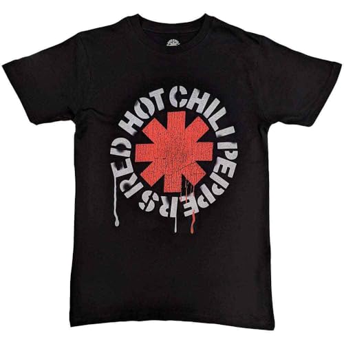Red Hot Chili Peppers - Kids Stencil T-Shirt, Color Black, Size: 3-4 Years