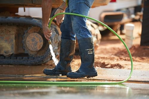DUNLOP Work-It S5 PVC-Arbeitsstiefel für Damen und Herren – Wasserdichte Sicherheitsstiefel mit Stahlkappe – Baustellenstiefel – Chemikalienbeständig und rutschfest - Schwarz – Größe 35 bis 50