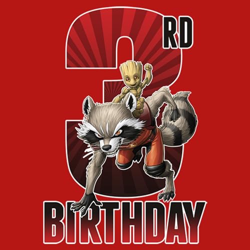 T-shirt Groot 3 ans vêtement fille confortable et souple Marvel rouge
