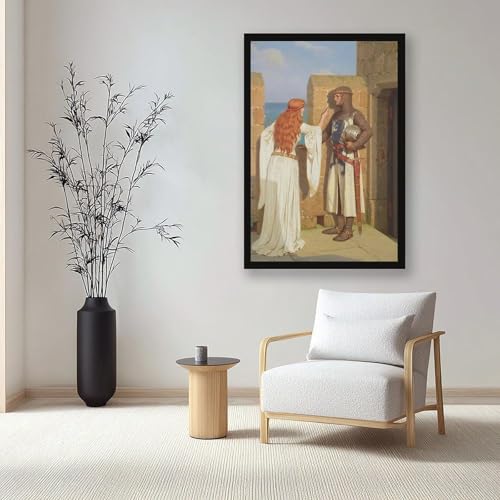 Toile The Shadow 1909 Edmund Leighton pour habiller un mur vide de bureau ou salon