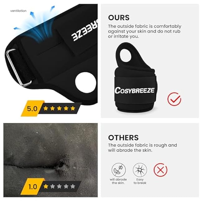 Wrist Weights with Thumb Loops Lock for Women Men Kids 2 3 4 5 6 LBS Set Hand Weights Ankle Weights Weighted Gloves for Running Walking Physical Therapy Yoga Gym Home Workout Strength Training