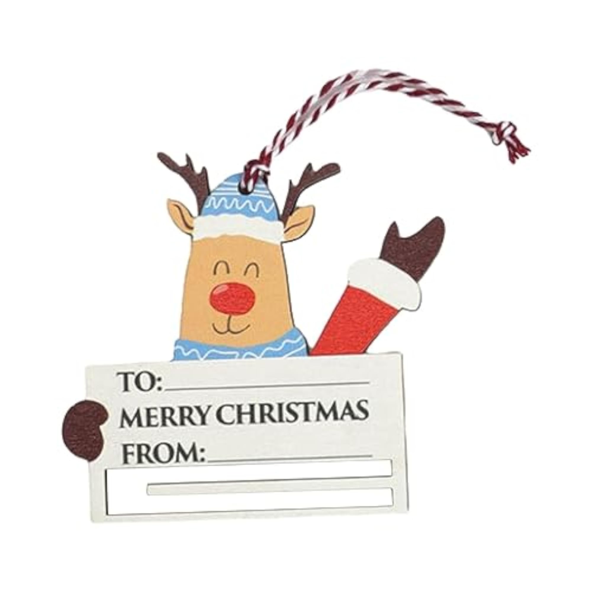 Christmas Wooden Money Holder Clip, Elk Decoration