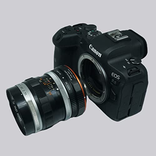 Adaptador de Lente PHOLSY Compatible con Objetivos Canon FD/FL y Cámaras Canon RF | Convertidor Manual con Palanca de Apertura para Canon FD a Canon RF, FL a RF miniatura 3