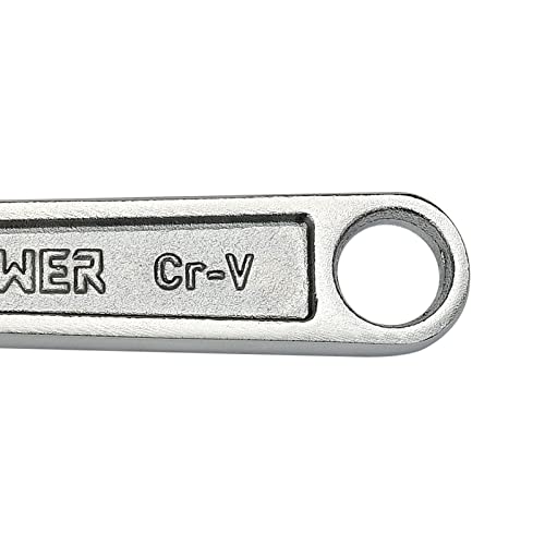 Maxpower 3Pcs Adjustable Wrench Set, 6-Inch 8-Inch 10-Inch Heavy Duty Shifter Movable Spanner With Ergonomic Handle, Wide Jaw, Drop Forged Cr-V Steel, Chrome Finish, Metric/Sae #TOP2