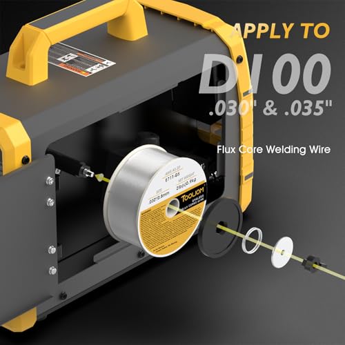 TOOLIOM 135A Gasless Flux Core MIG Welder 110V MIG Welder Flow MIG/Lift TIG/Stick Welding Machine 3 in 1 IGBT DC Inverter with LCD Display