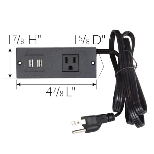 Image of Leick Home Replacement USB Assembly for End Table, Black