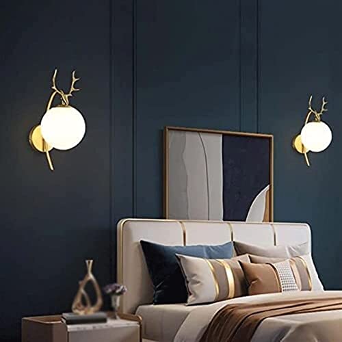 Applique murale LED design bois avec globe de verre pour éclairage de chevet cocooning - 7