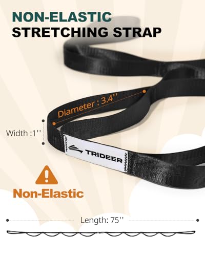 Trideer Stretching Strap Yoga Strap black