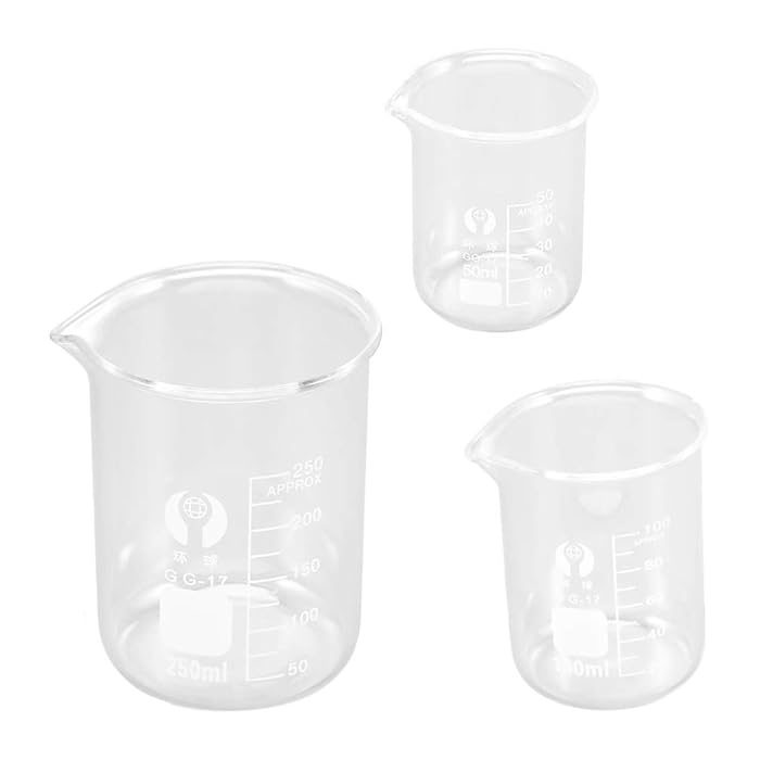Buy Hemobllo Glass Beaker Low Form Griffin Science Beaker Handleless