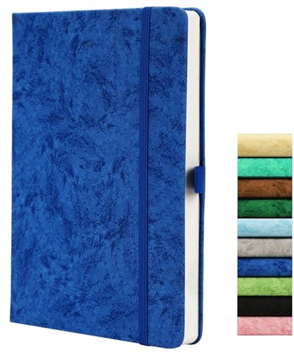 Beinushor Journal Dotted, Cuaderno Punteado A5, Papel 120GSM, 164 Páginas, Journal de Puntos con Anillo de Pluma, Bolsa Interior, Correa Elástica, Ciane