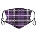 Produktbild New*design Lila Buffalo Plaid Classic Art Beauty Waschbares Tuch, Aktivkohlefilter mit 5 Schutzschichten, Staubmaske für die Gesichtsbedeckung