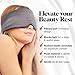 Kitsch Satin Sleep Mask - Eye Mask for Sleep, Softer Than Silk Satin Sleeping Mask Blindfold and Sleep Masks for Women and Men, Eye Care Travel Essentials - Charcoal Black