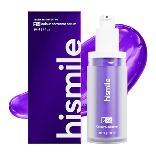 Hismile v34 Colour Corrector, Tooth Stain Concealer, Teeth Whitening Booster, Purple Toothpaste,...