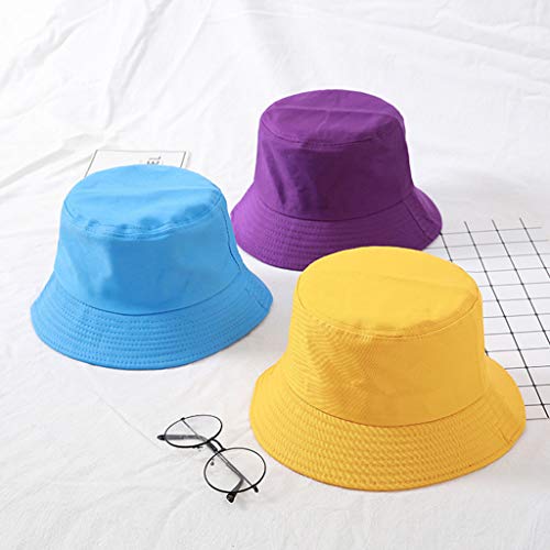 homozy Moda Balde Chapéu Algodão Pesca Chapéu De Sol Ao Ar Livre Protetor Solar Balde Boné - Roxa